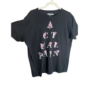 Actual Pain Pyramid Shirt Large Cotton Black Casual Y2K Casual Street Grunge